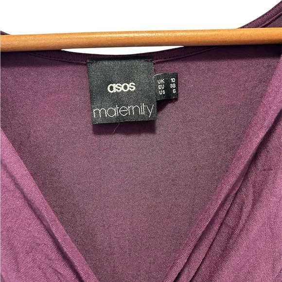 ASOS maternity Deep Purple Maxi Dress size 6 - Picture 2 of 3